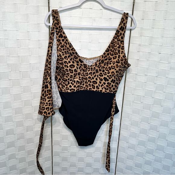 Summersalt Perfect Wrap One Piece Size 16 (XL) Leopard Print - Picture 8 of 13